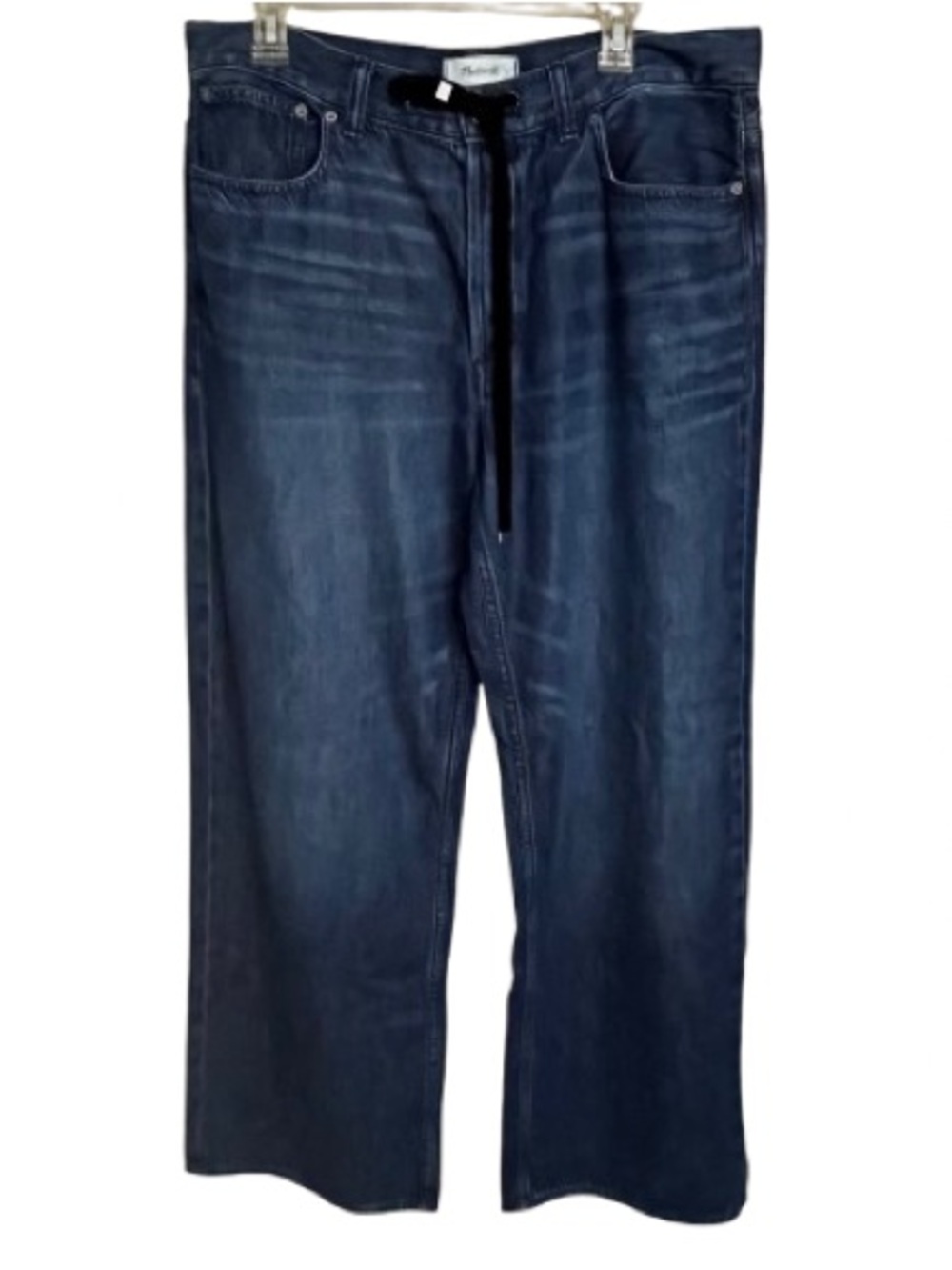 Madewell Low-Slung Baggy Jeans Velvet Drawstring Allenham Wash 30 EUC - Picture 8 of 16